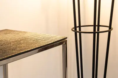 a close up of a metal object next to a curtain at Embassy Suites Roma in Rome