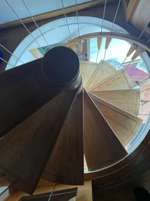 a view of a spiral staircase in a building at Attico Le Castelline in Rome