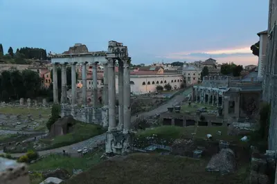 a view of the ruins of a building at Residenza San Martino in Rome