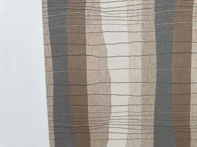 a close up of a curtain with patterns at Trastevere Lovely 2 BR Apartment in Rome