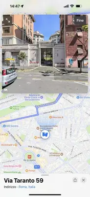 a map of a city with a car on a street at Stans Dolce Lusso Basilica San Giovanni in Rome
