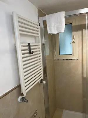 a bathroom with a shower and a window at Be Your Home - Stendardi's House in Rome