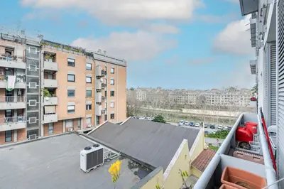 a view from the balcony of a building at Portuense 107 - Bright Flat in Rome