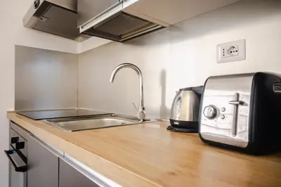 a kitchen counter with a sink and a toaster at Maison Vaticano in Rome