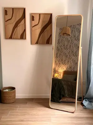 a mirror sitting on the floor in a room at Antinori Stresa Home in Rome