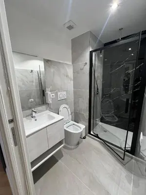 a bathroom with a toilet and a sink and a shower at Vatican Eagle in Rome