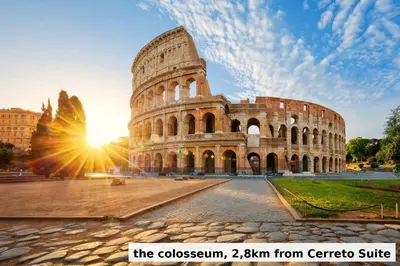 a view of the colosseum from centoriuto at Cerreto Suite Housing in Rome