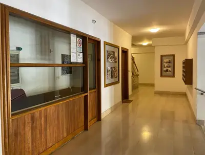 a hallway of a building with a glass window at Casa Fontana - zona San Giovanni Colosseo in Rome