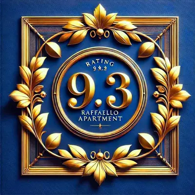 a gold frame with a sign that reads raisin apartment at Raffaello Apartment in Rome
