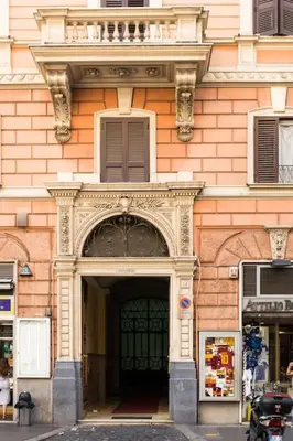 a building with an entrance to a building at Casa Di Lella, a due passi dal Vaticano in Rome