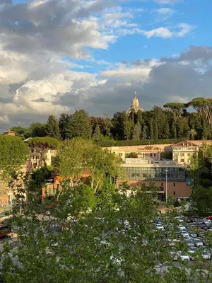 a view of a city with buildings and trees at Cipro Vatican House in Rome