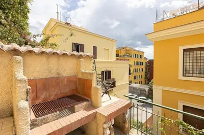 a view from a balcony of a building at Appartamento San Pietro-Vaticano in Rome