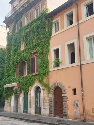 a building with ivy growing on the side of it at Borgo Pio 182 Vatican Suite in Rome
