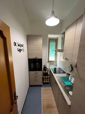 a kitchen with a sink and a counter top at Balduina View in Rome