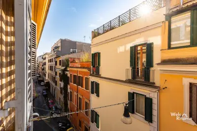 a view of an alley from a building at Maison Borghetto - Vatican House in Rome