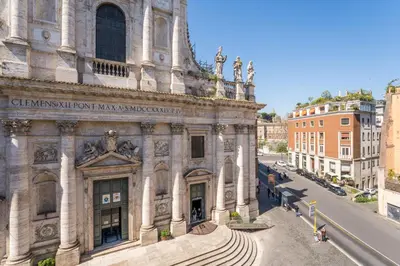 an old building with a street in front of it at Gn Suite Oro in Rome