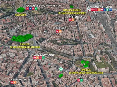a map of the city of wolverhampton at San Giovanni apartment in Rome
