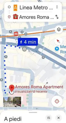 a map of therams road with the arrows roma and arrows roma apartments at Amores Roma Apartment in Rome