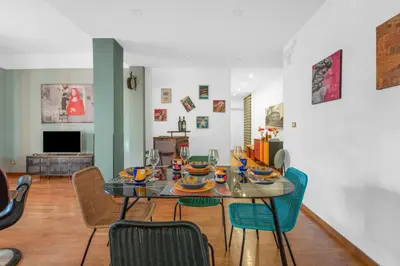 a dining room with a table and chairs at Conca D'Oro Terrace in Rome