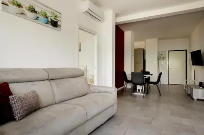 a living room with a couch and a table at Vatican View in Rome