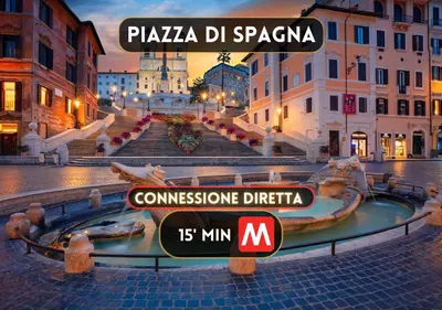 a city with two signs in front of some buildings at Centro Storico a 15' - Cata Apartment Roma in Rome