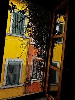 a view of a building from a window at Trastevere Moro apartment in Rome