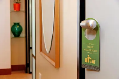 a door with a sign that reads fear laboratory at Habito Suites in Rome