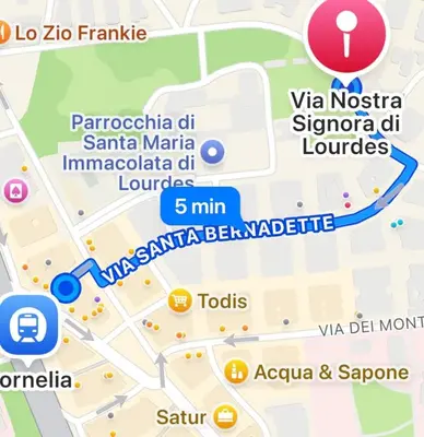 a map of santa marta with attractions at RomaCentum Apartment Aurelio in Rome