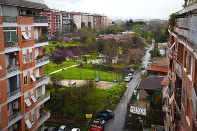 an aerial view of a city street with buildings at A Casa di Lilly in Rome