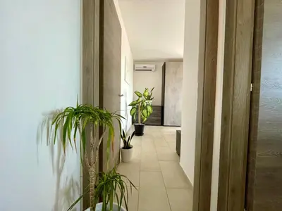 a hallway with potted plants in a building at GreenChill House - West Rome in Rome