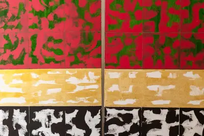 a close up of a painting on a wall at iFlat Lina Cavalieri House in Rome