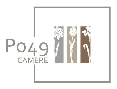 a logo for a video game with flowers on it at Po49 Appartamento in Rome