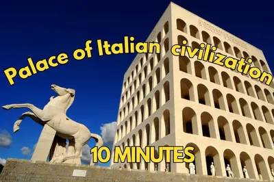 a building with a horse statue in front of it at Modern & Cozy Double Rooms, Private bath WIFI AC in Rome