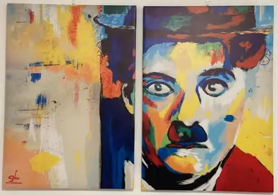 a painting of a man with a hat at Smart Home - Trilocale con Parcheggio Privato in Rome