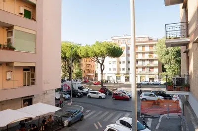 a view of a city street with cars parked at Antonella in Rome