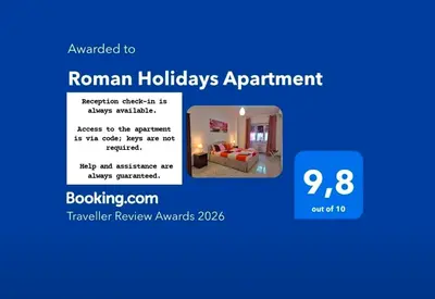 a screenshot of the roman holidays apartment website at Roman Holidays Apartment in Rome