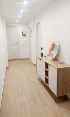 a room with a dresser and a mirror on it at Mimmi's house in Rome