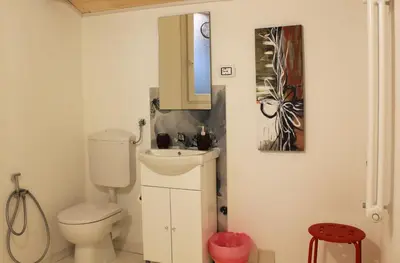 a bathroom with a toilet and a sink at Epirhome, tra Colosseo e Porta Santa in Rome