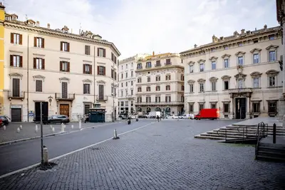 a street in a city with many buildings at Pantheon Luxury Apartment in Rome