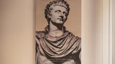 a bust of alexander the great on a wall at TIBERIM Exclusive Rome in Rome