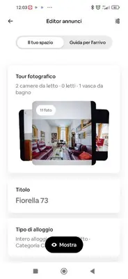 a screenshot of a hotel page of the hotel website at Fiore73 in Rome