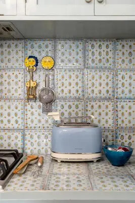 a kitchen counter with a toaster on top of it at Anima Beauty House in Rome