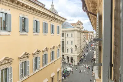 a view of a city street from a building at RANALLI Suite in Rome
