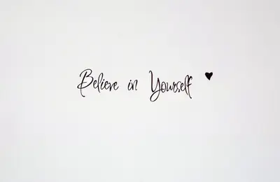 a sign that reads believe in yourself with a heart at Pascal boutique rooms in Rome