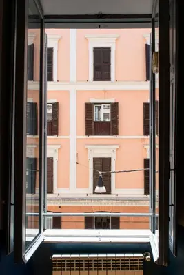 a view from a window of a building at La Trasteverina apartment in Rome