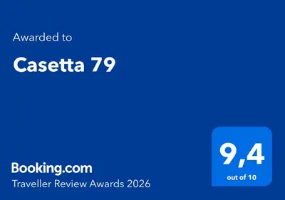 a blue square with the words cancelled to castricia at Casetta 79 in Rome
