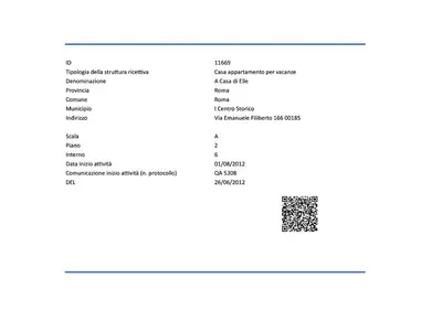 a screenshot of a cell phone screen with a document at A Casa Di Elle in Rome