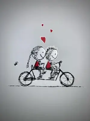 a drawing of two people riding a bike at Bellissimo Appartamento- metro Battistini - Vaticano - 120mq in Rome