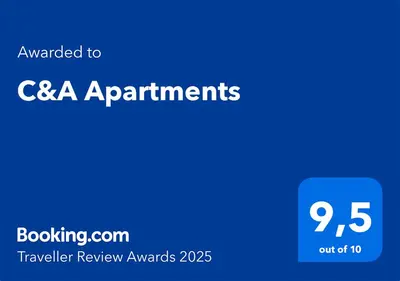 a blue rectangle with the words searched to ccaa appointments at C&A Apartments - Authentic Trastevere in Rome