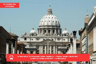 a large white building with a domed building at Ospedale Gemelli-Vaticano Domus Di Pace 1BDR by Hôtea in Rome